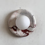 Orli Marble Wall Sconce Natural Stone LED Bedroom Living Room — Multiple Stone Selections