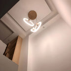 HALO Wood Ring LED Chandelier Dimmable Dining Room Living Room Staircase — 1 to 5 Rings