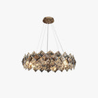 Kristy Modern 6-Light Tiered Crystal Chandelier With Adjustable Cables