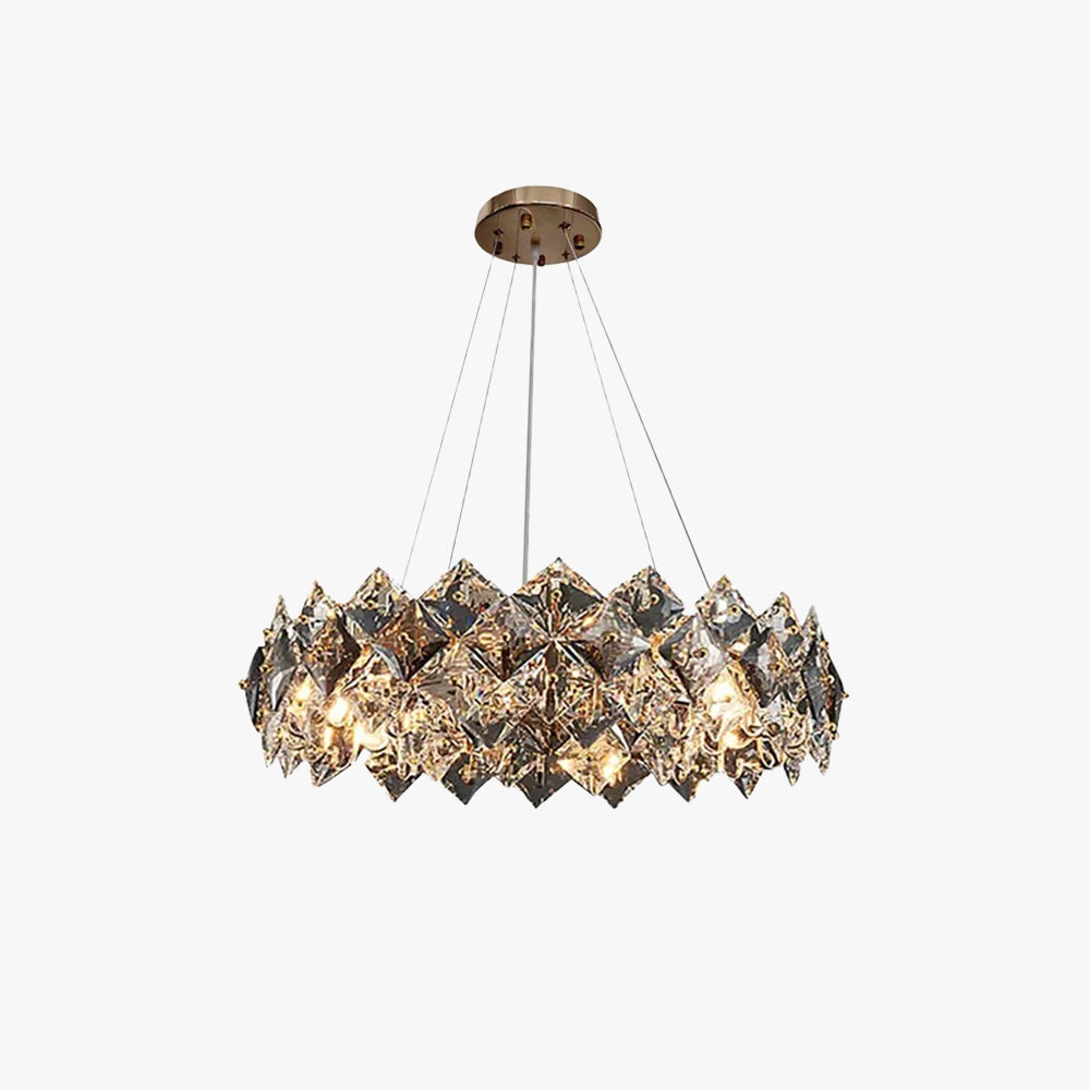Kristy Modern 6-Light Tiered Crystal Chandelier With Adjustable Cables