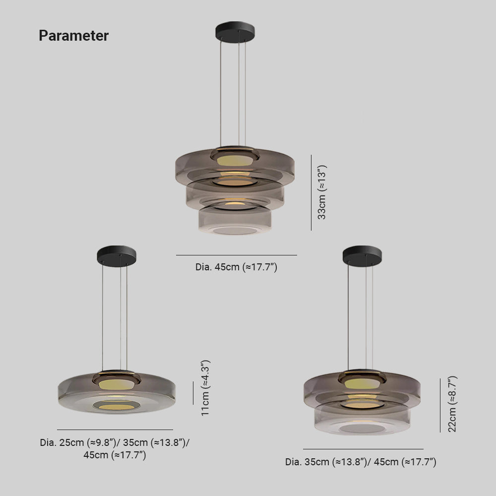 Jojo Glass Pendant Light Multi-tiered Structure