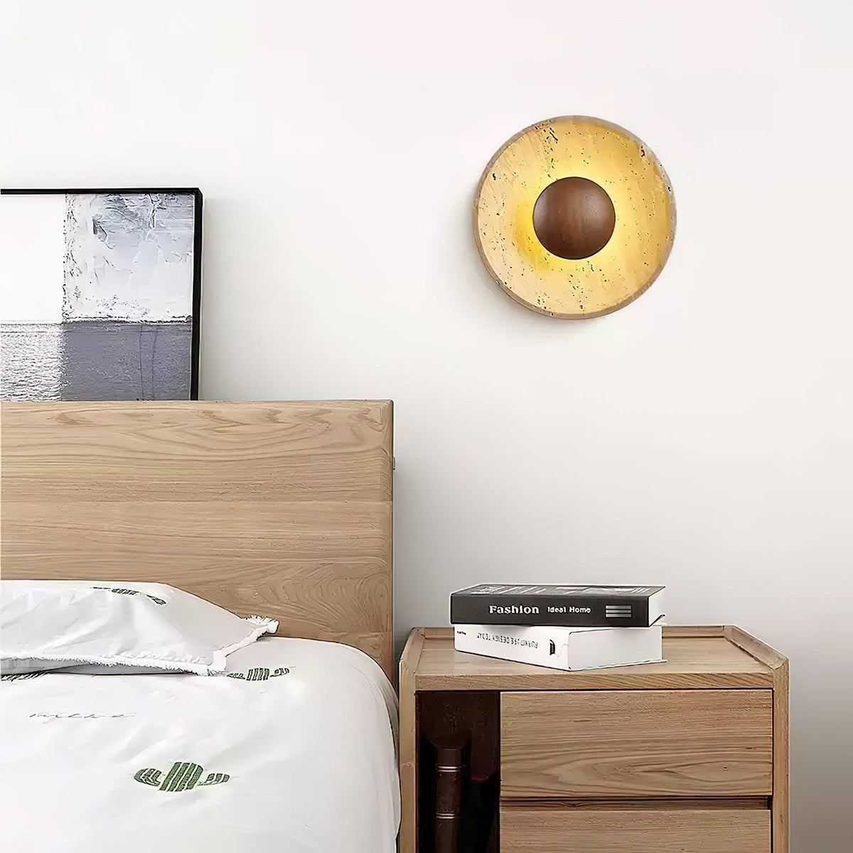 Ritta Sun Travertine Wall Light – Elegant Natural Stone Accent Lighting