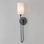 Harlem Rattan Woven Wall Lamp Warm LED Bedroom Living Room Restaurant — Natural Brown Black