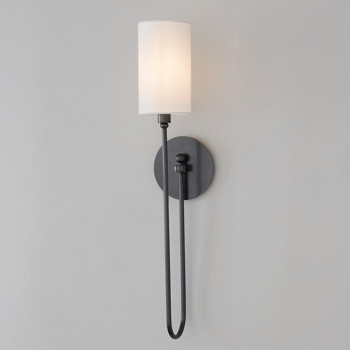 Harlem Rattan Woven Wall Lamp Warm LED Bedroom Living Room Restaurant — Natural Brown Black