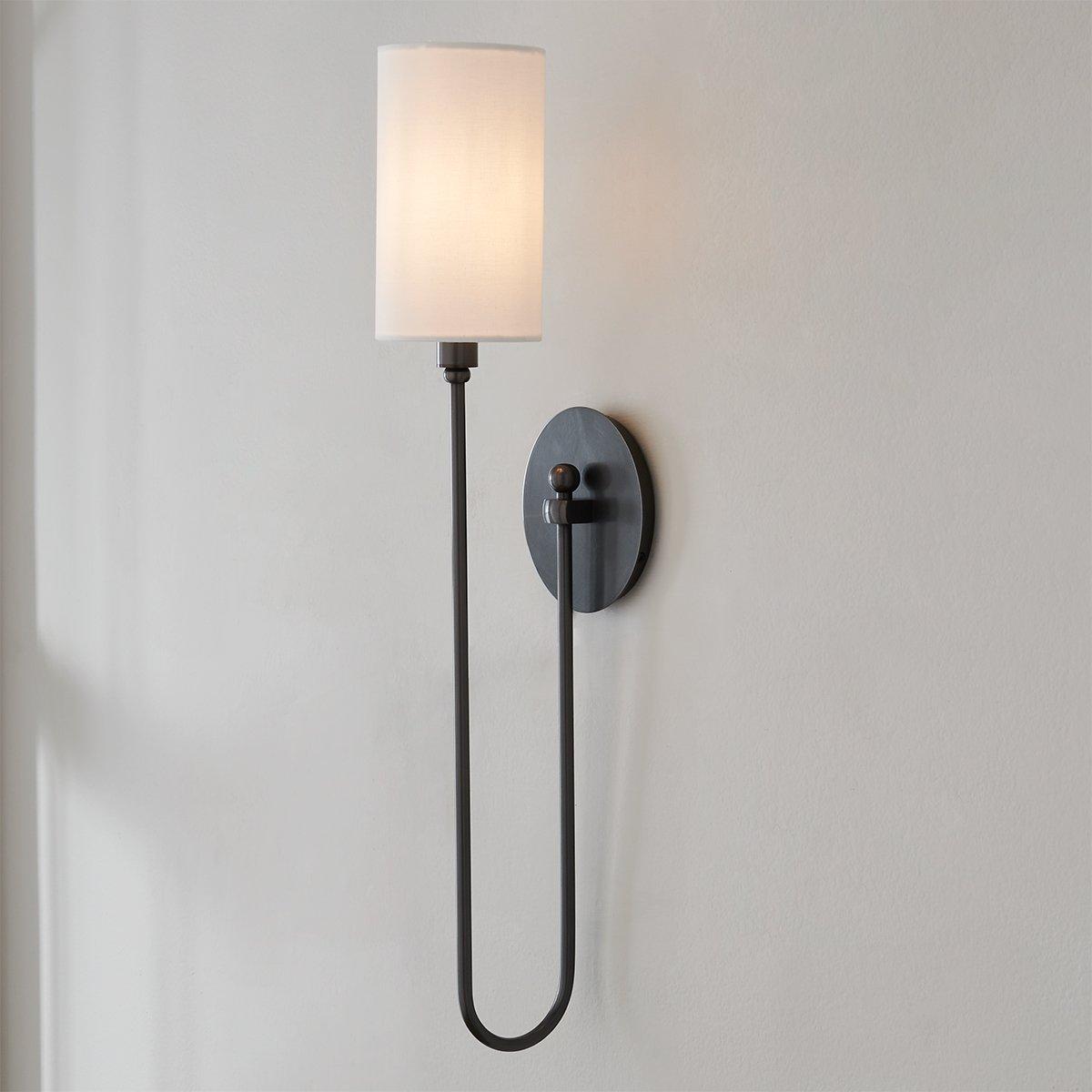 Harlem Rattan Woven Wall Lamp Warm LED Bedroom Living Room Restaurant — Natural Brown Black