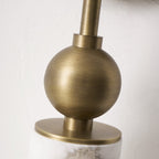 Harlin Alabaster Wall Lamp Brass Black Nickel Hallway Bedroom Bathroom — 1 to 2 Heads