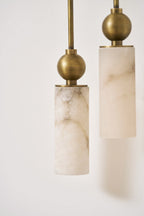 Harlin Alabaster Wall Lamp Brass Black Nickel Hallway Bedroom Bathroom — 1 to 2 Heads