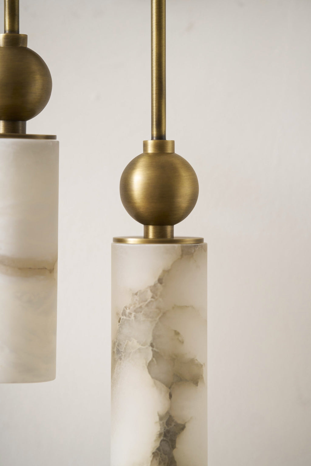 Harlin Alabaster Wall Lamp Brass Black Nickel Hallway Bedroom Bathroom — 1 to 2 Heads