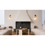 Harlin Alabaster Wall Lamp Brass Black Nickel Hallway Bedroom Bathroom — 1 to 2 Heads
