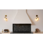 Harlin Alabaster Wall Lamp Brass Black Nickel Hallway Bedroom Bathroom — 1 to 2 Heads