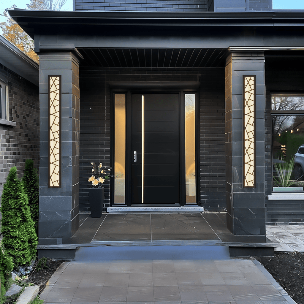 Harper Modern Outdoor LED Post Light Black IP65 Hardwired Pathway Garden — 12 to 59 Inch