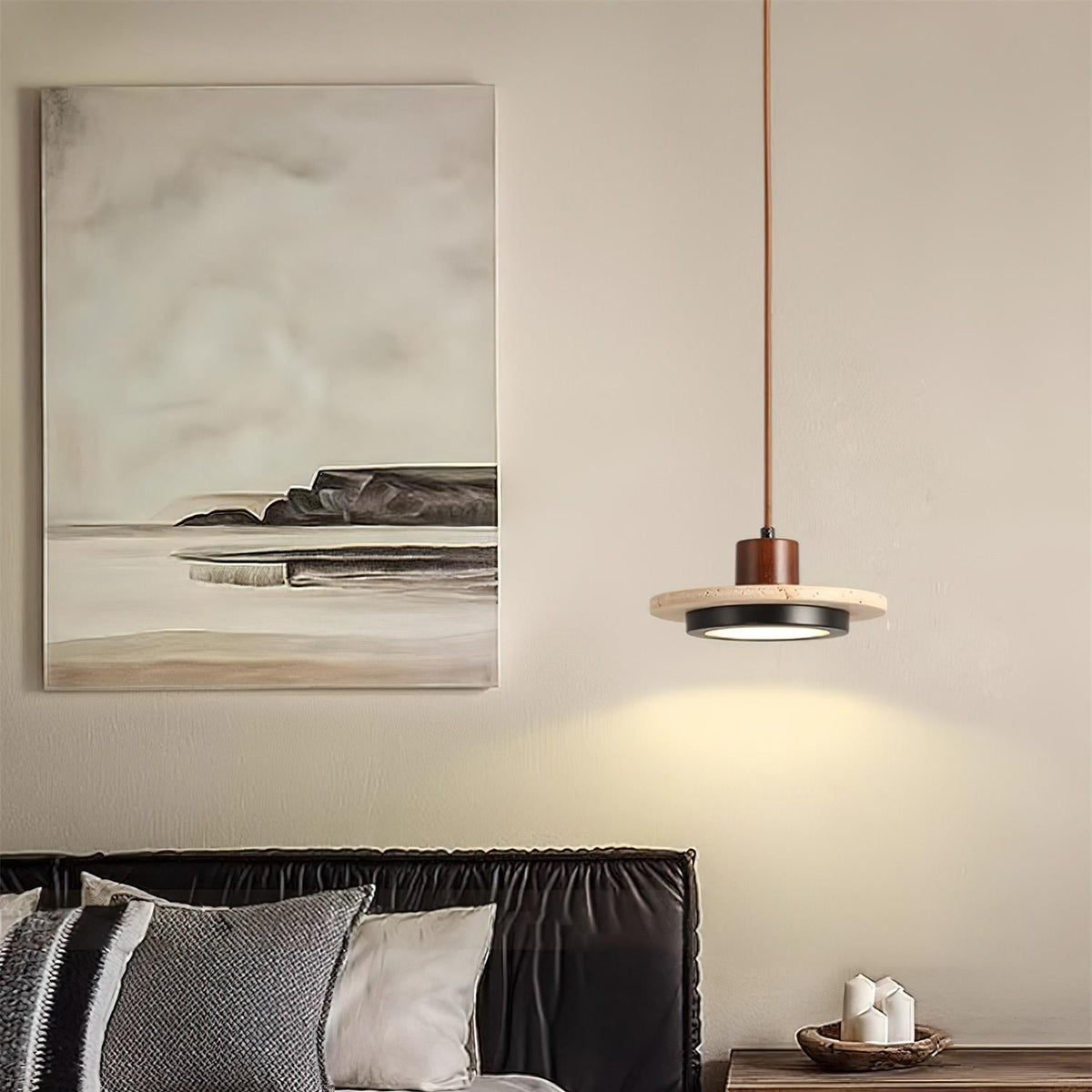 Solaro Travertine LED Pendant Light