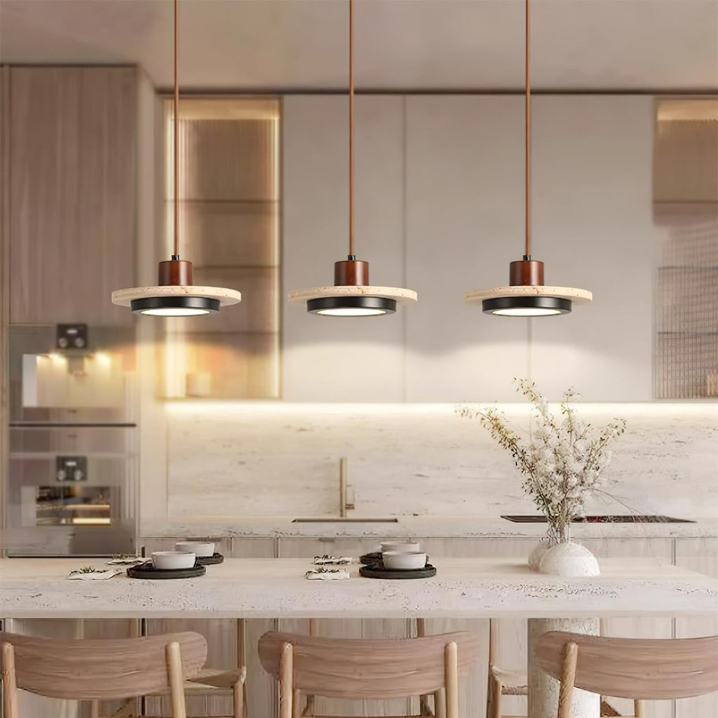 Solaro Travertine LED Pendant Light