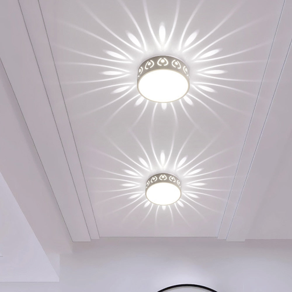 Modern Round LED Flush Mount Ceiling Light Dimmable Bedroom Living Room — Warm Cool Color