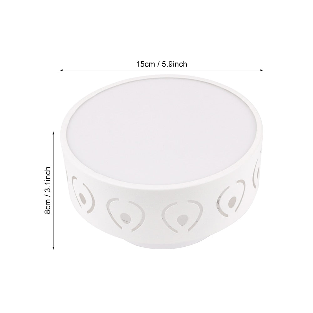Modern Round LED Flush Mount Ceiling Light Dimmable Bedroom Living Room — Warm Cool Color