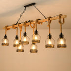 Quoro Hemp Rope Industrial Grenade Chandelier