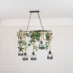 Quoro Hemp Rope Industrial Grenade Chandelier