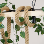 Quoro Hemp Rope Industrial Grenade Chandelier