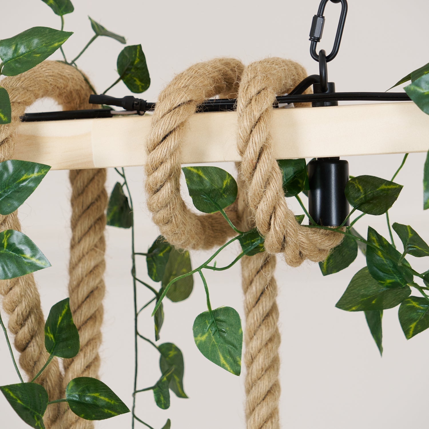 Quoro Hemp Rope Industrial Grenade Chandelier