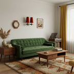 Hour Rho Wall Lamp Fabric Shade Modern Bedroom Living Room — Walnut White Green Red 1 to 2 Heads