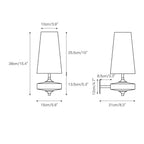 Hour Rho Wall Lamp Fabric Shade Modern Bedroom Living Room — Walnut White Green Red 1 to 2 Heads