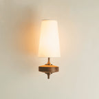 Hour Rho Wall Lamp Fabric Shade Modern Bedroom Living Room — Walnut White Green Red 1 to 2 Heads
