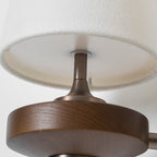 Hour Rho Wall Lamp Fabric Shade Modern Bedroom Living Room — Walnut White Green Red 1 to 2 Heads