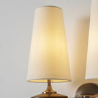Hour Rho Wall Lamp Fabric Shade Modern Bedroom Living Room — Walnut White Green Red 1 to 2 Heads