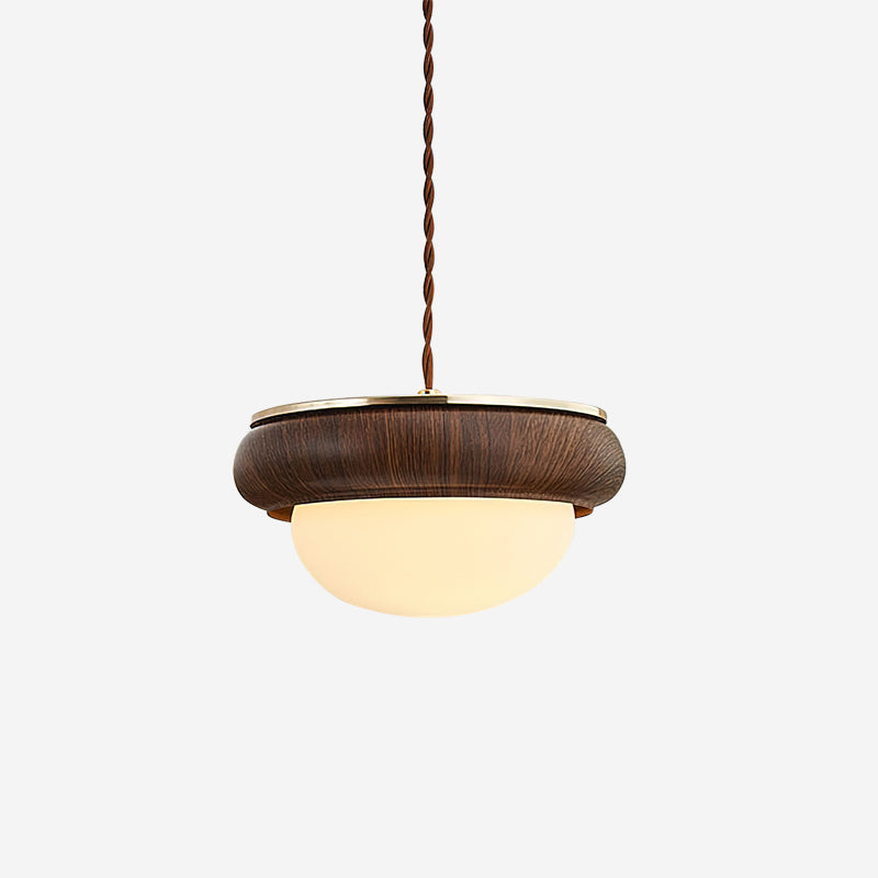 Quillon Wood Ring Pendant Lamp