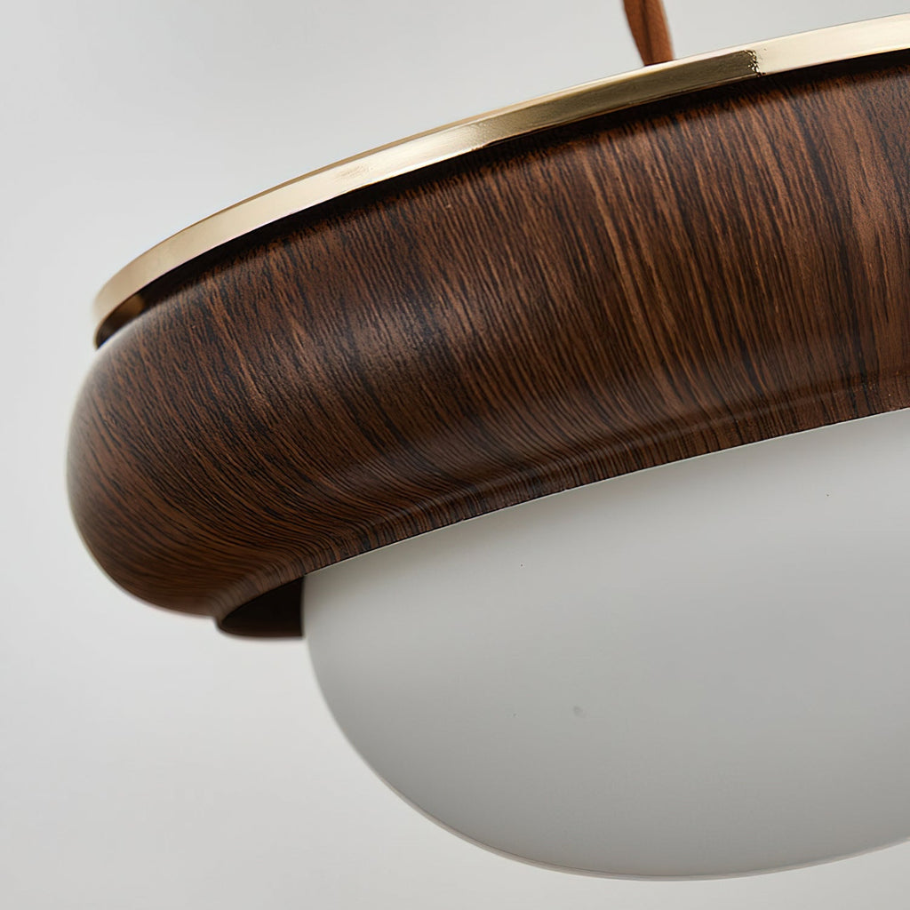 Quillon Wood Ring Pendant Lamp