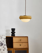 Quillon Wood Ring Pendant Lamp