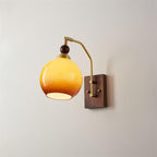 Jovene Elegant Amber Glass Wall Lamp