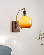 Jovene Elegant Amber Glass Wall Lamp