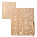 Wooden Alphabet & Number Tracing Board With Wooden Pen