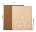 Wooden Alphabet & Number Tracing Board With Wooden Pen