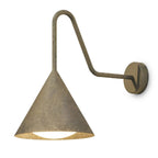 Suzu Bell bell-shaped outdoor wall sconce in Gray Black finish, front view on white background
