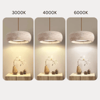 Ithaca Travertine LED Pendant Light Dimmable Mediterranean Stone Dining Room Bedroom