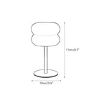 Alabaster Donut Table Lamp Chrome Natural Stone Integrated LED Warm White Bedside — 3.9 x 6.7 Inch