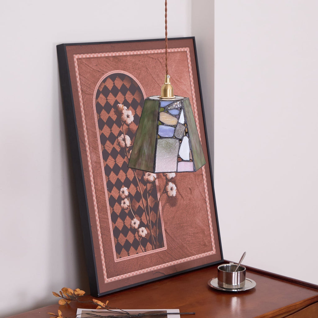 Mavine Tiffany-Style Stained Glass Pendant Light