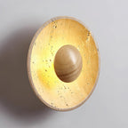 Gionne Wood & Travertine Wall Lamp – Natural Elegance for Any Space