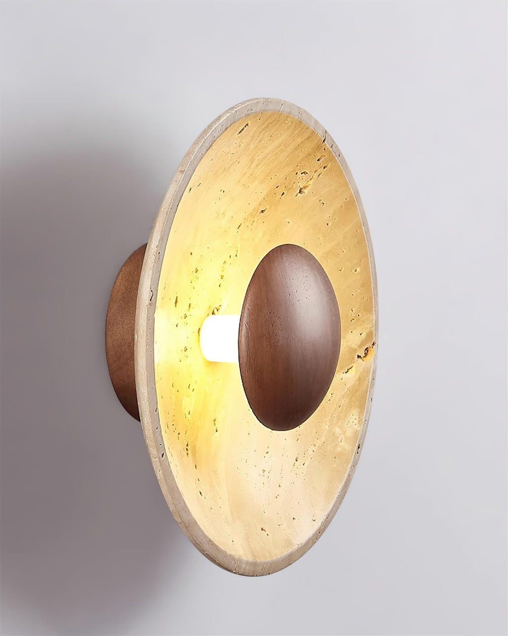 Gionne Wood & Travertine Wall Lamp – Natural Elegance for Any Space