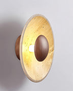 Gionne Wood & Travertine Wall Lamp – Natural Elegance for Any Space