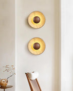 Gionne Wood & Travertine Wall Lamp – Natural Elegance for Any Space