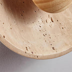 Gionne Wood & Travertine Wall Lamp – Natural Elegance for Any Space