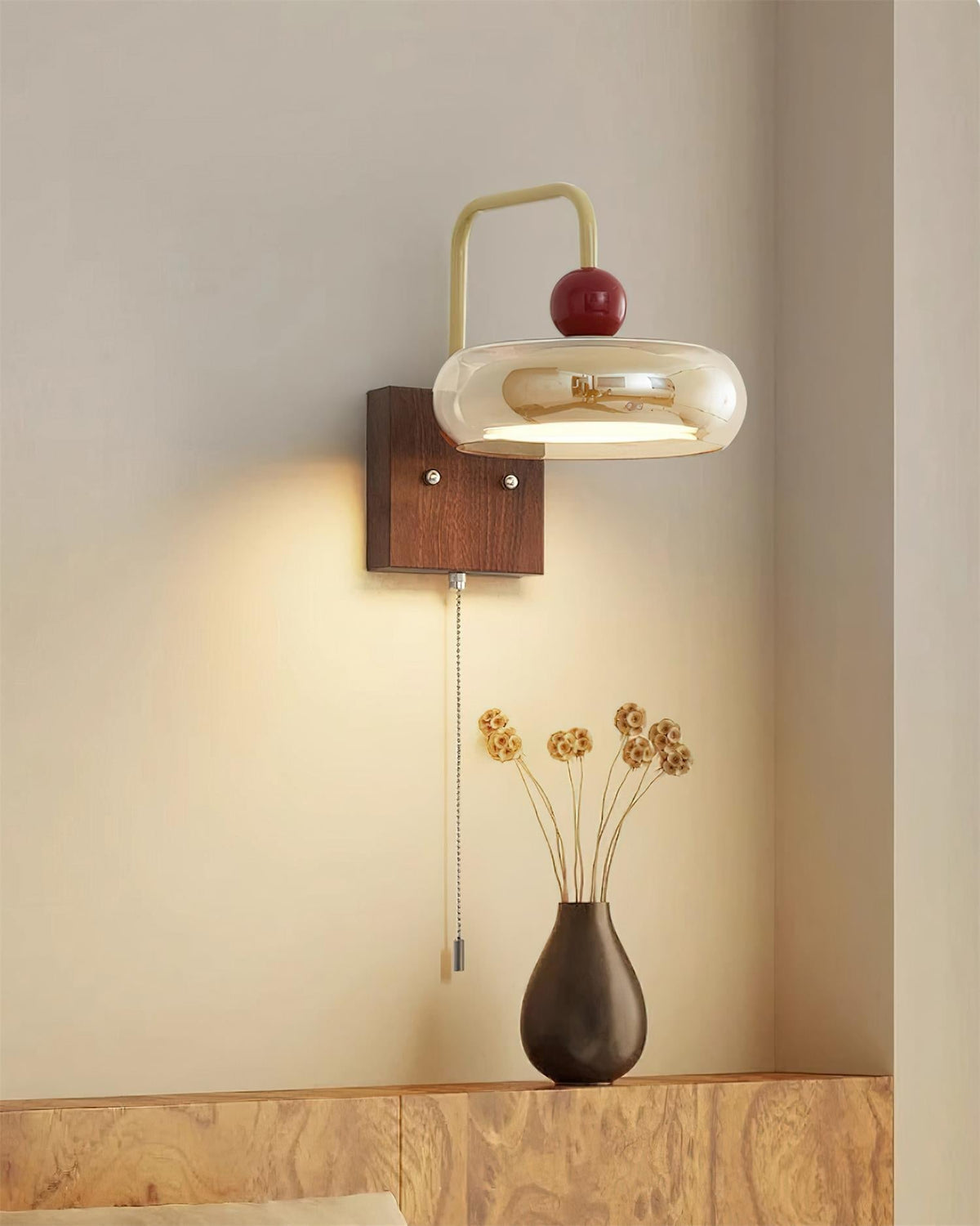 Eplio Vintage Metal & Glass Wall Sconce