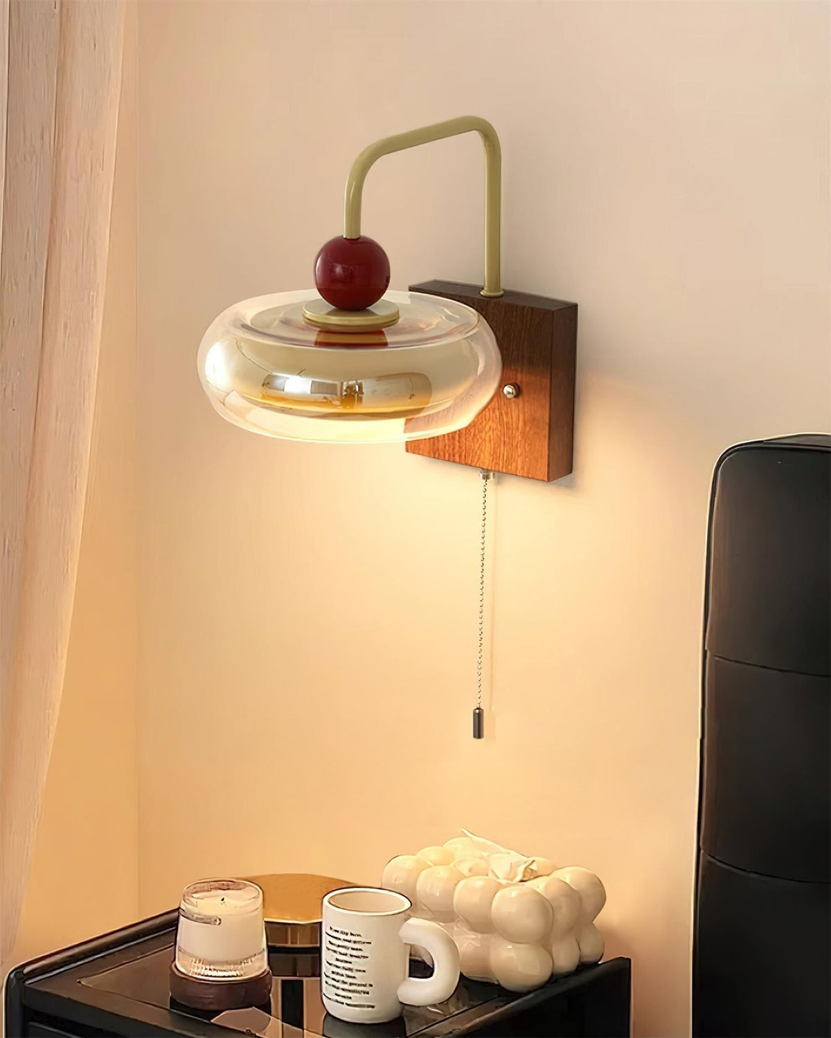 Eplio Vintage Metal & Glass Wall Sconce