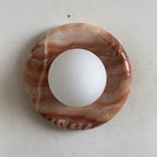 Orli Marble Wall Sconce Natural Stone LED Bedroom Living Room — Multiple Stone Selections