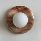 Orli Marble Wall Sconce Natural Stone LED Bedroom Living Room — Multiple Stone Selections