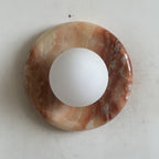 Orli Marble Wall Sconce Natural Stone LED Bedroom Living Room — Multiple Stone Selections