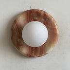 Orli Marble Wall Sconce Natural Stone LED Bedroom Living Room — Multiple Stone Selections